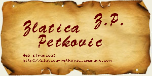 Zlatica Petković vizit kartica
